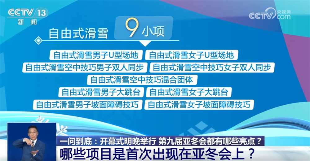 第九届亚冬会都有哪些亮点？哪些精彩内容需特别关注？一文了解↓(图3)